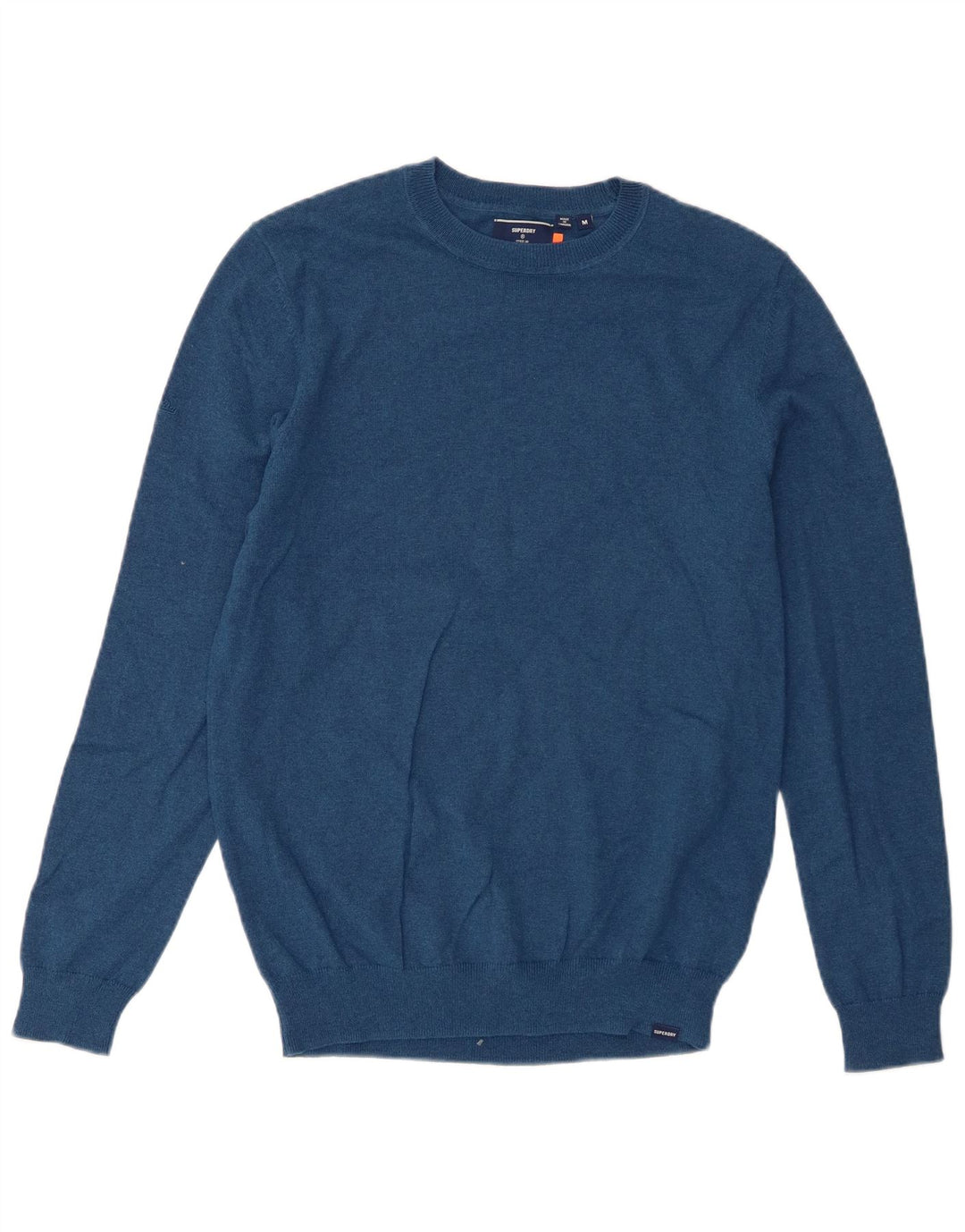 Superdry Pull Col Ras Du Cou Homme Bleu Moyen Coton