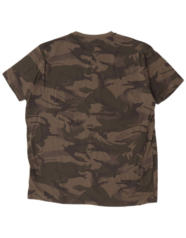 Oncle Sam T-Shirt graphique pour hommes, vêtements de travail, haut 3XL, kaki, Camouflage, coton