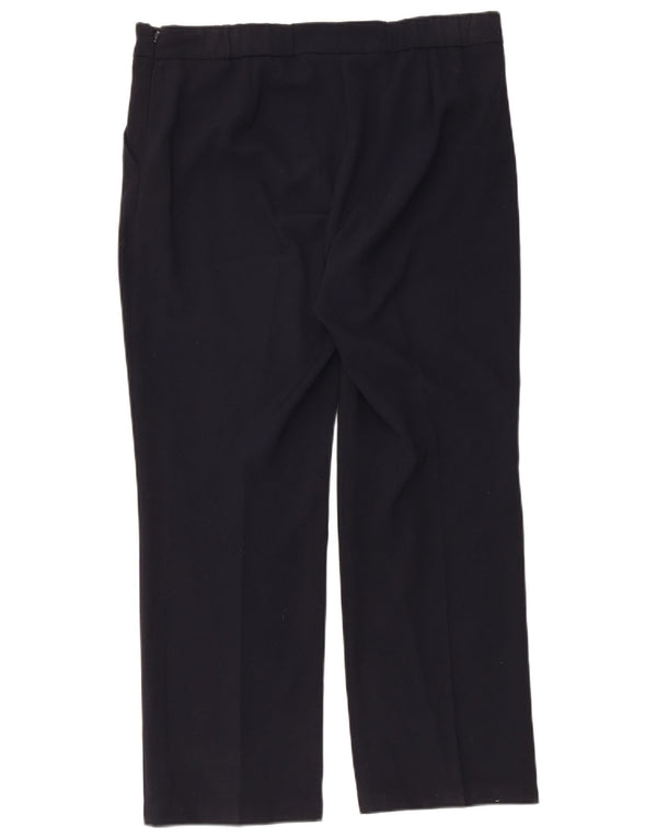 Marks & Spencer Pantalon décontracté pour femme UK 14 Large W34 L27 Bleu marine