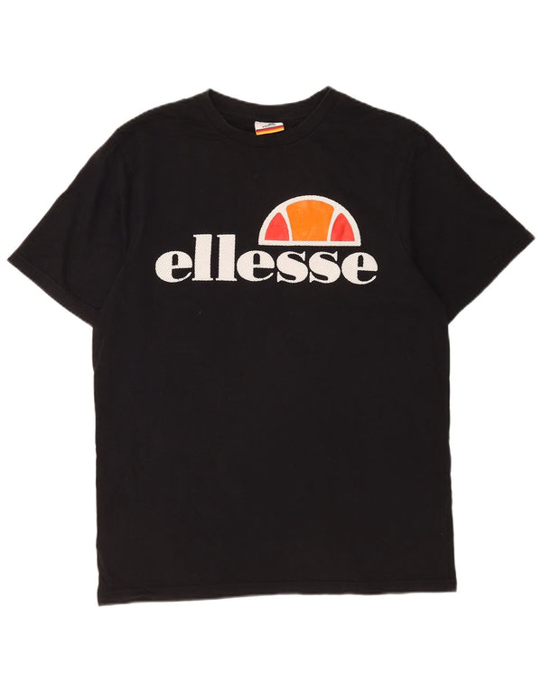 Ellesse T-Shirt Graphique Haut Noir Moyen Coton Homme