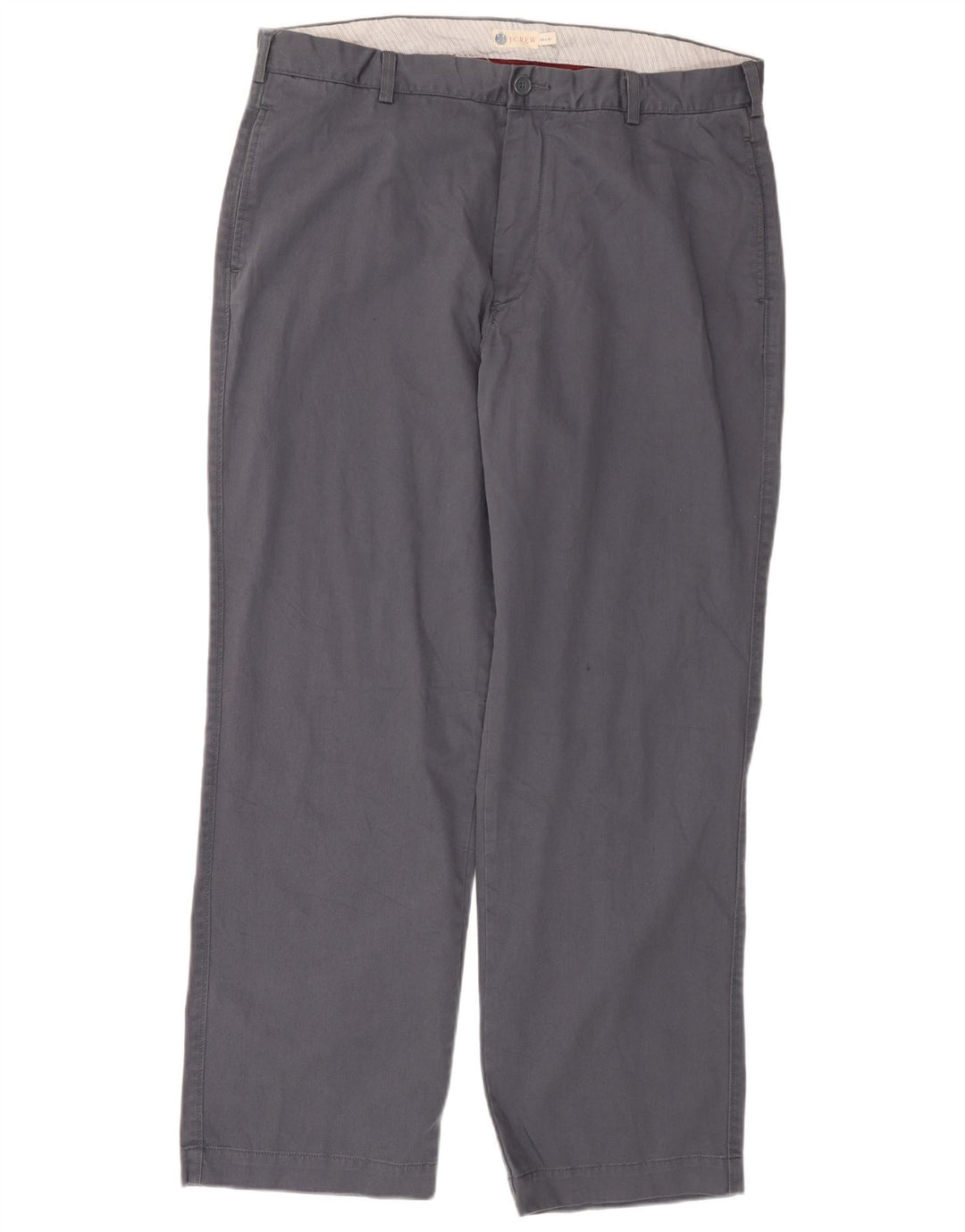 J. CREW Pantalon Chino Droit Homme W38 L32 Gris Coton