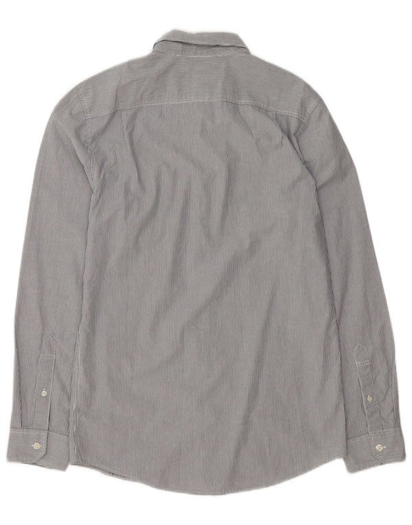 Jack Wills Chemise coupe classique pour homme en coton à fines rayures gris petit