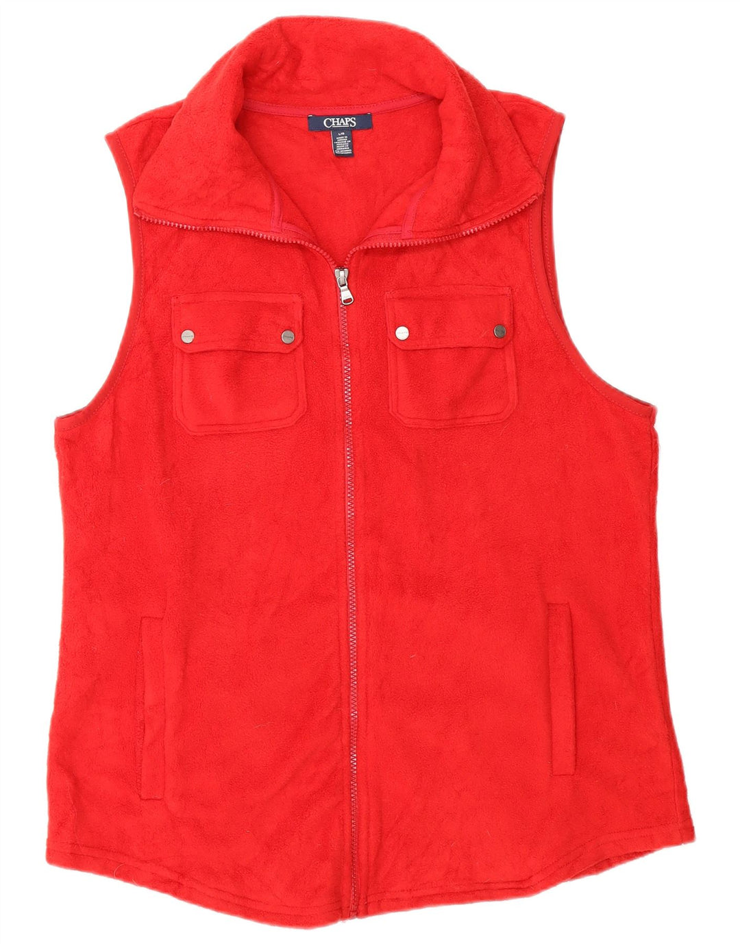 Chaps Gilet Polaire Femme UK 16 Large Rouge Polyester