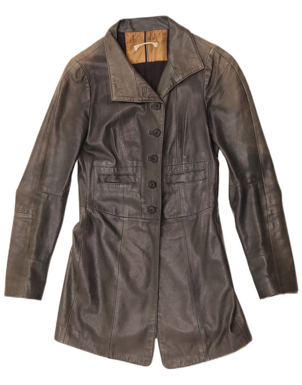 Veste en cuir femme vintage IT 40 Petit cuir vert