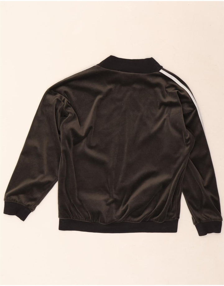 Adidas Sweat-shirt en velours pour fille 11-12 ans Gris Polyester