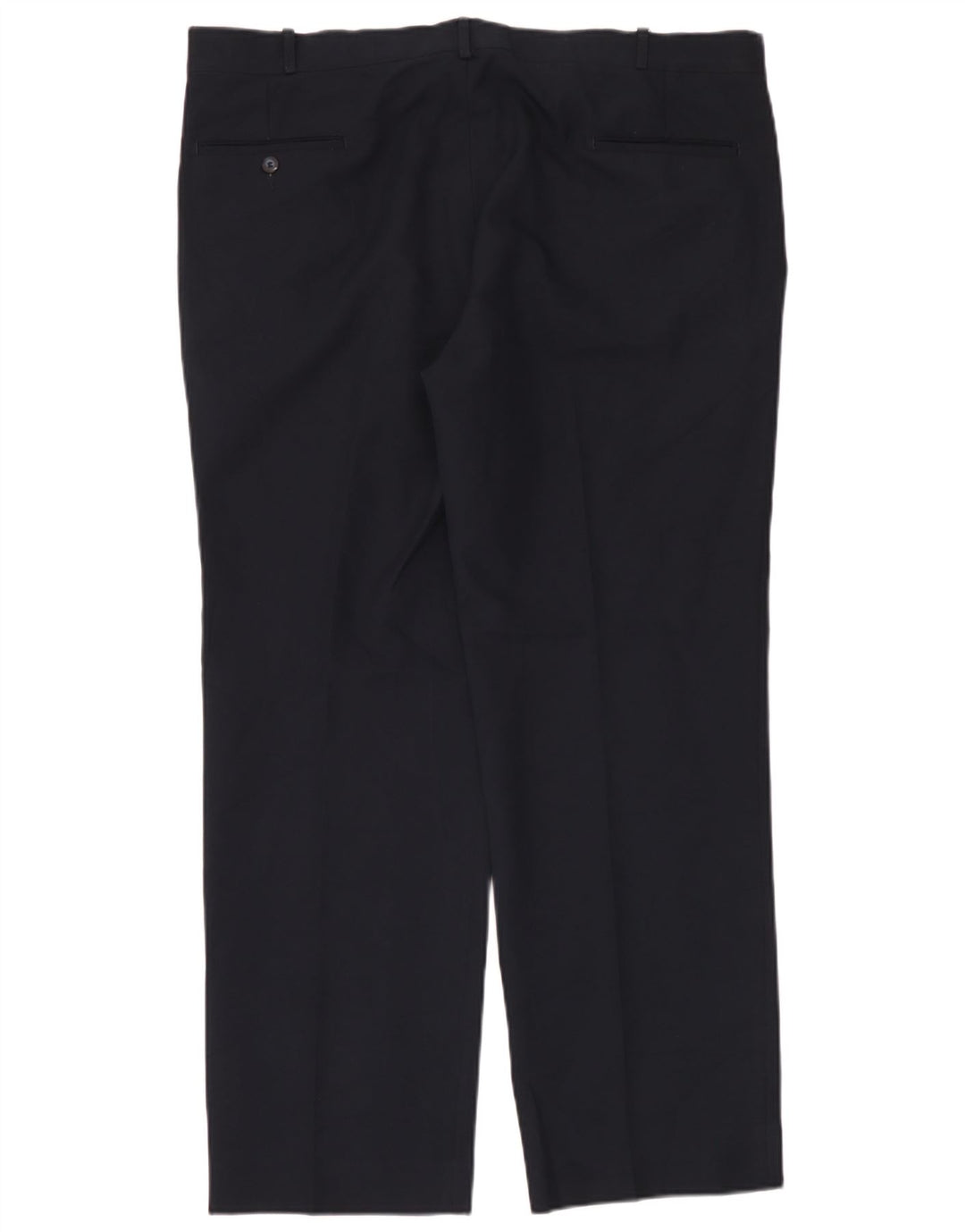 Farah Pantalon de Costume Droit Homme W42 L33 Bleu Marine Polyester