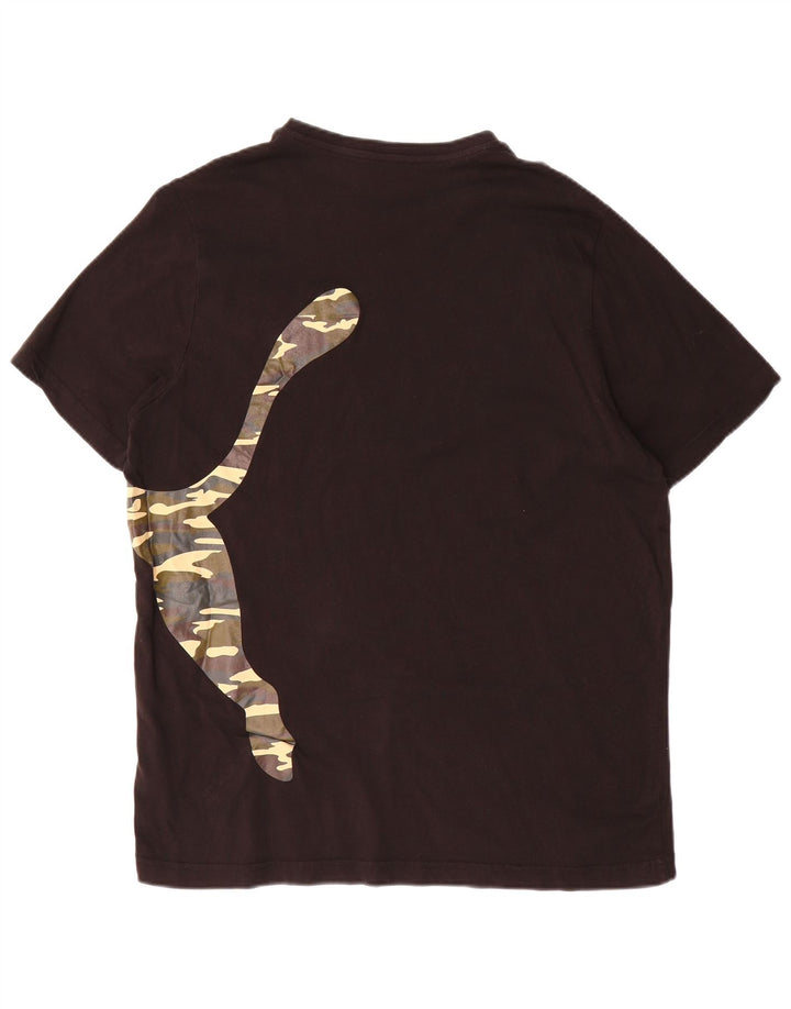 Puma T-shirt graphique pour hommes, grand, noir, coton
