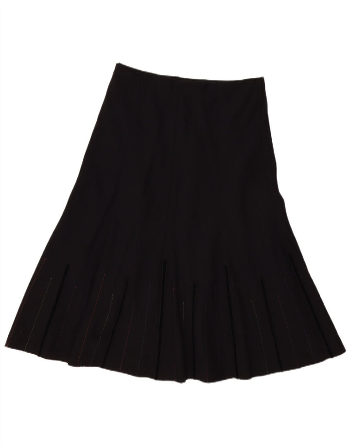 Marks & Spencer Jupe trapèze pour femme UK 12 Medium W32 Noir Polyester