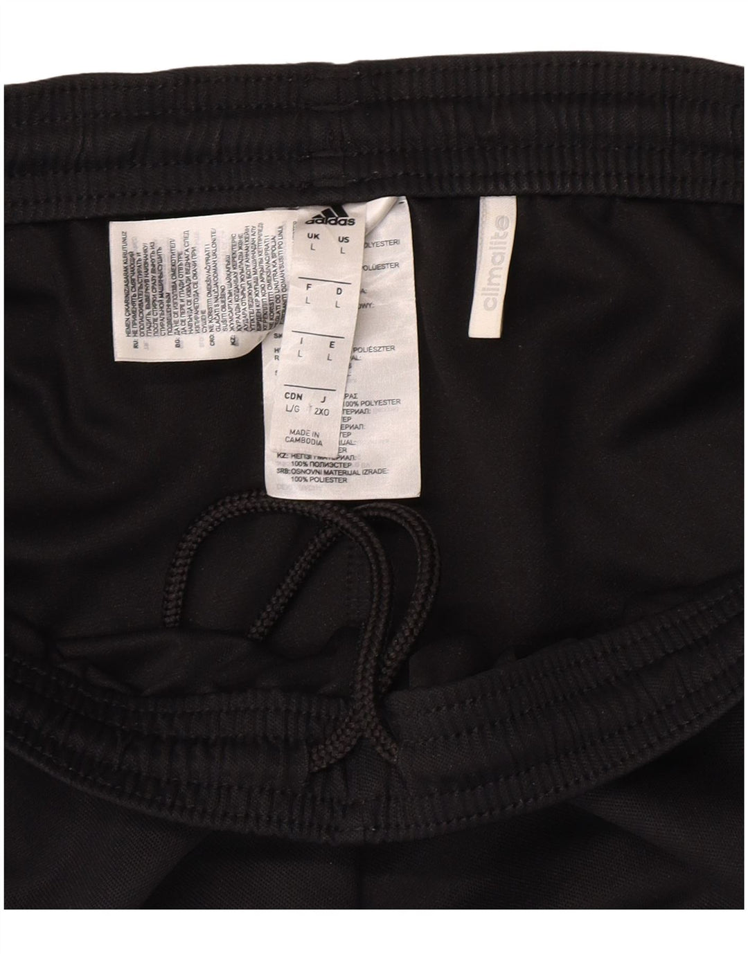 Adidas Short de sport Climalite pour homme, grand, noir, polyester