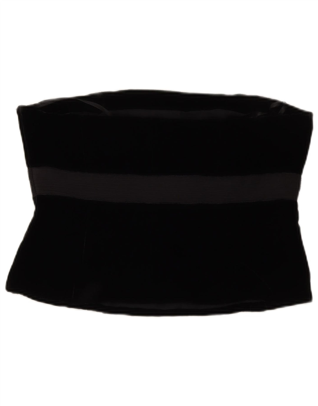 LAURA ASHLEY Haut Corset en Velours Femme UK 14 Viscose Noir Moyen