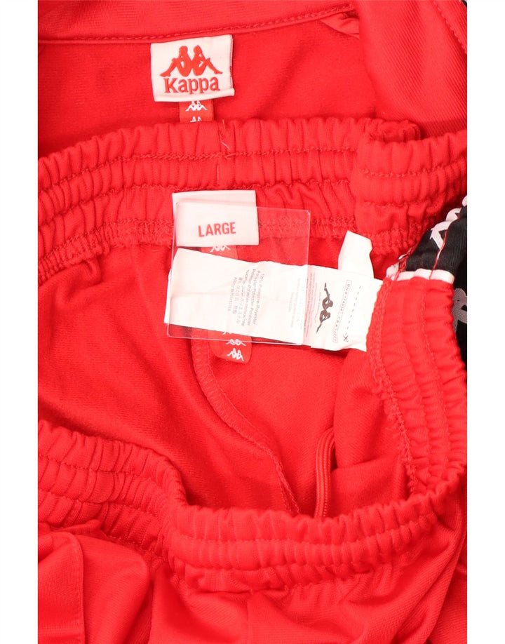 Kappa Survêtement complet graphique pour femme UK 16 Large Rouge Colorblock Polyester