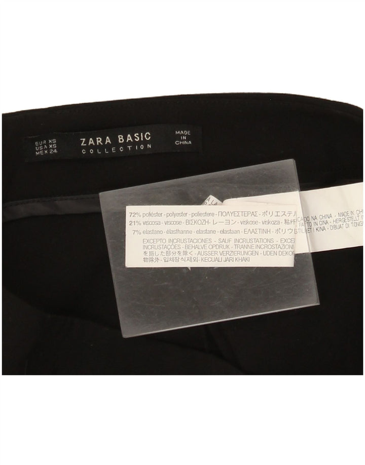 Zara Short décontracté pour femme XS W24 Noir Polyester