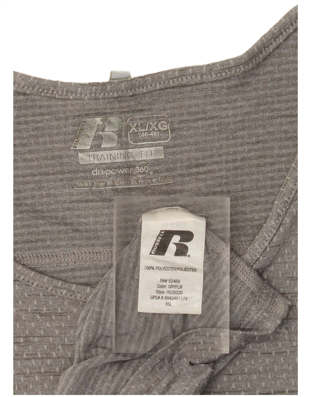 RUSSELL ATHLETIC Débardeur Dri-Power pour homme UK 46/48 XL Gris moucheté