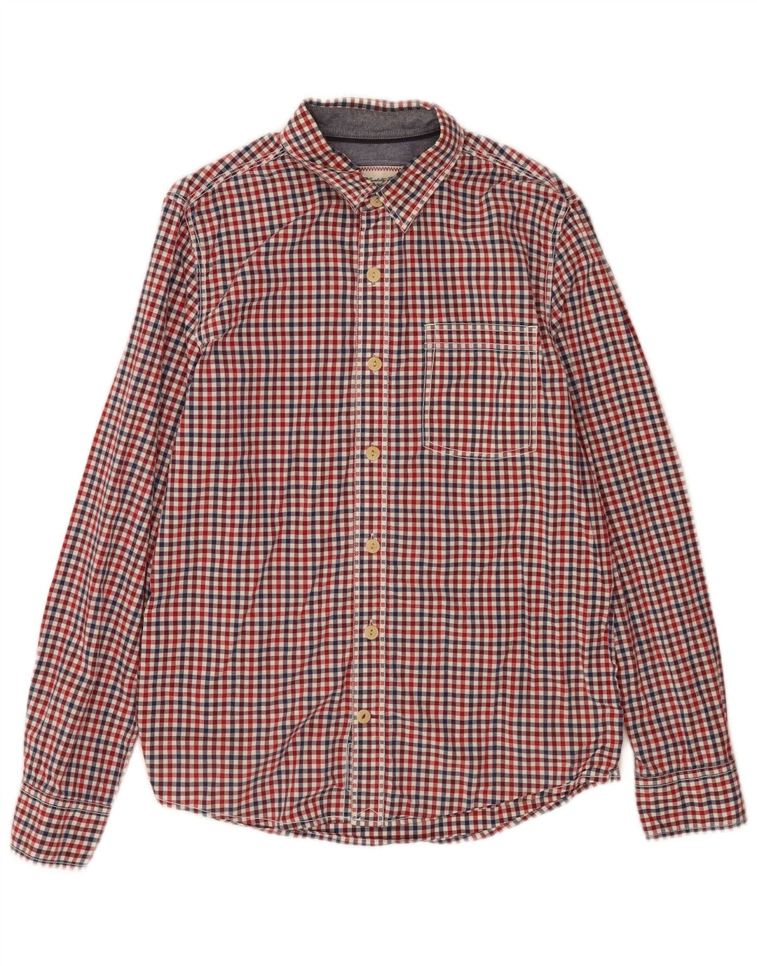 Fat Face Chemise Homme Petit Vichy Rouge Coton