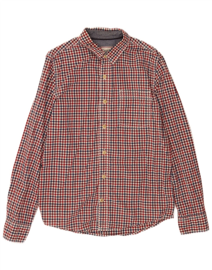 Fat Face Chemise Homme Petit Vichy Rouge Coton