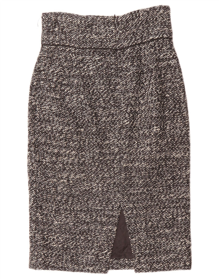 Jupe Crayon Femme Zara Petite W26 Acrylique Moucheté Noir