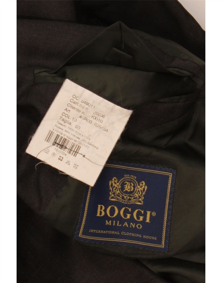 Boggi Veste Blazer 3 Boutons Homme IT 50 Grande Laine Noire