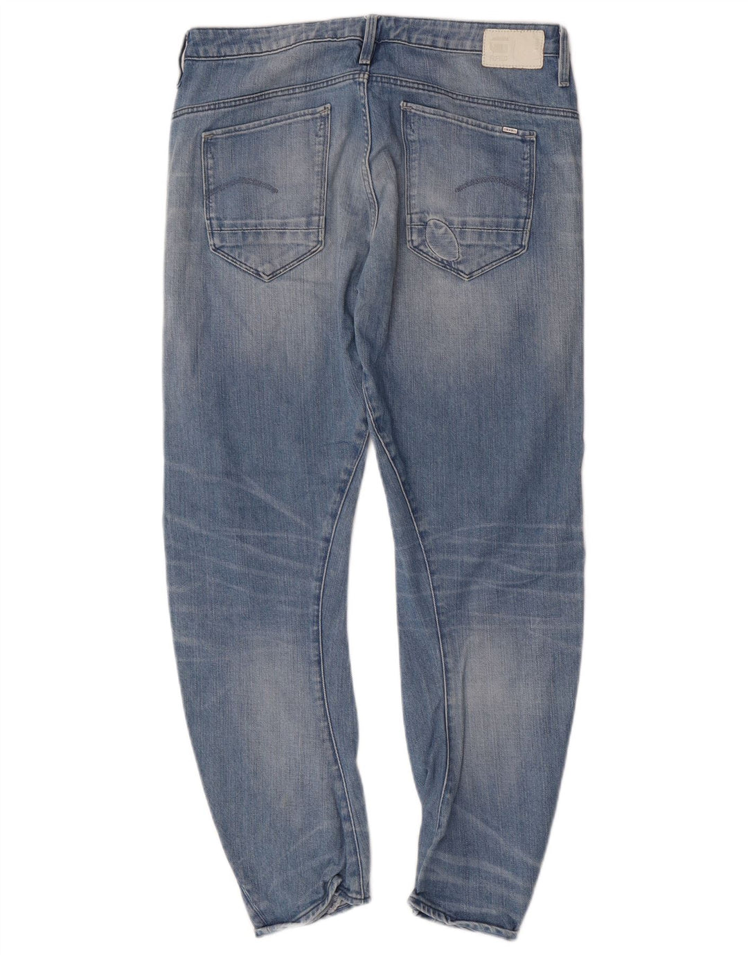 G-Star Femme 3D Arc Slim Jeans W27 L27 Bleu Patchwork Coton