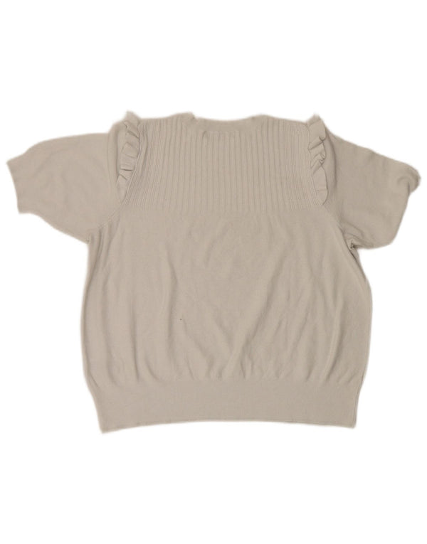 Marks & Spencer Chemisier pour femme UK 16 Large Blanc Viscose