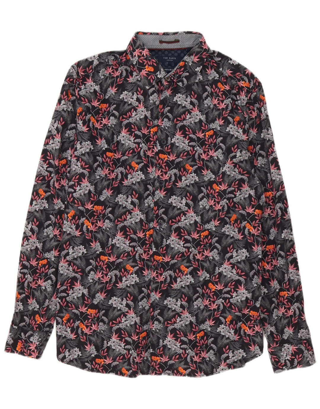 Ted Baker Chemise Homme Taille 4 Grand Coton Floral Multicolore