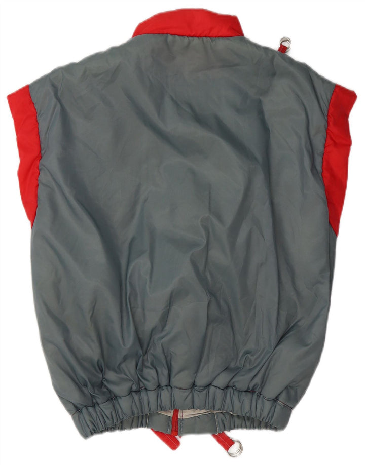 JACK DANIELS Gilet Femme UK 16 Large Gris Colorblock