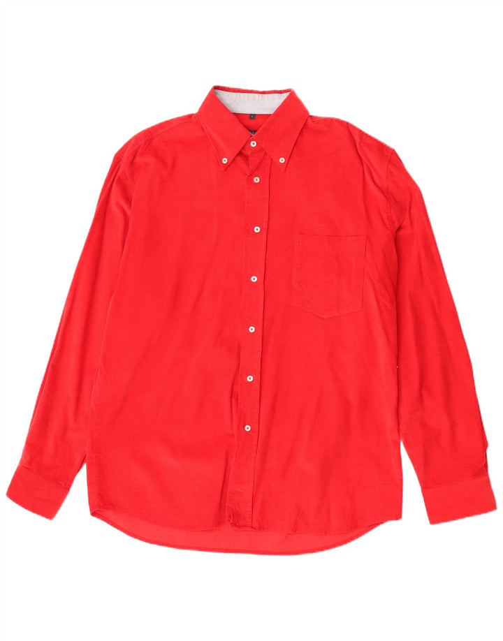 McNeal Chemise en velours côtelé pour homme Grand coton rouge