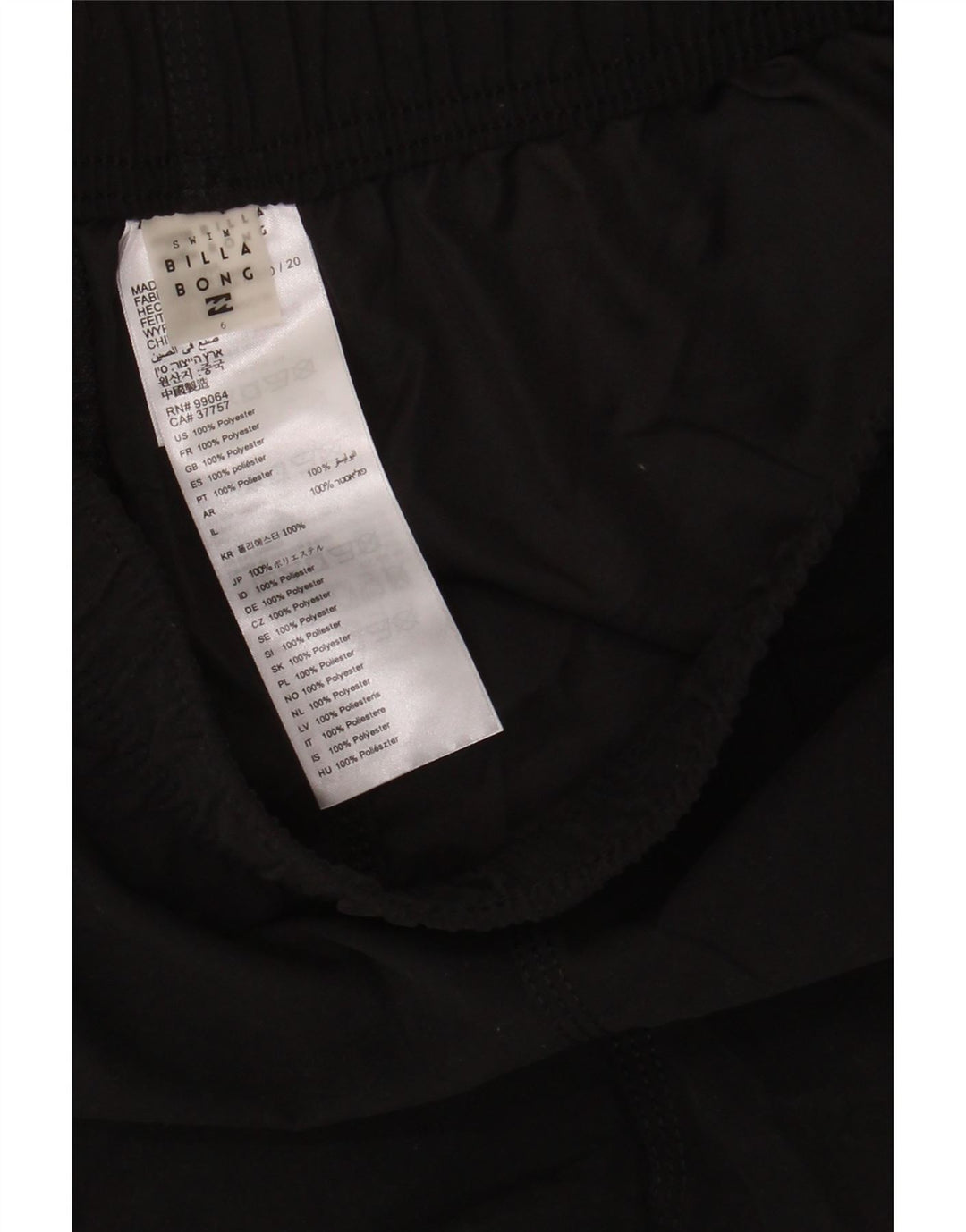 Billabong Short de sport pour femme US 6 Medium Noir Polyester