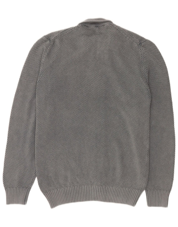 Trussardi Jeans Cardigan Pull Gris Moyen Coton Homme