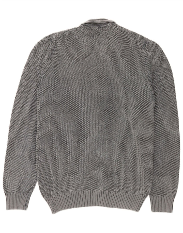 Trussardi Jeans Cardigan Pull Gris Moyen Coton Homme