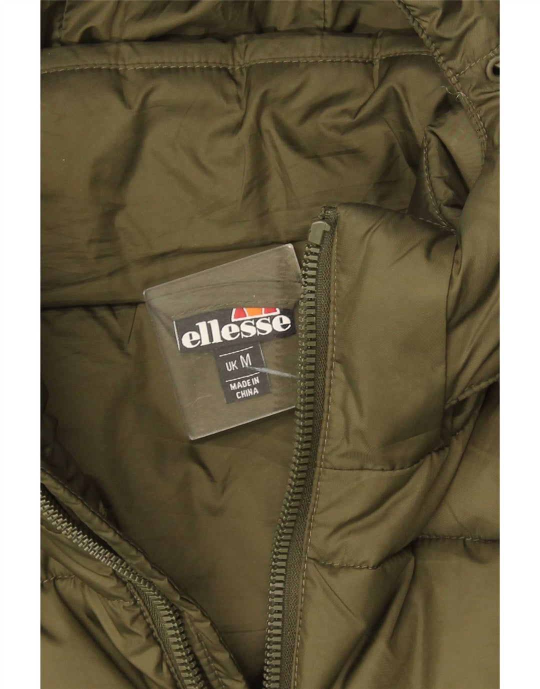 Ellesse Veste matelassée à capuche pour homme UK 38 Vert moyen Polyester