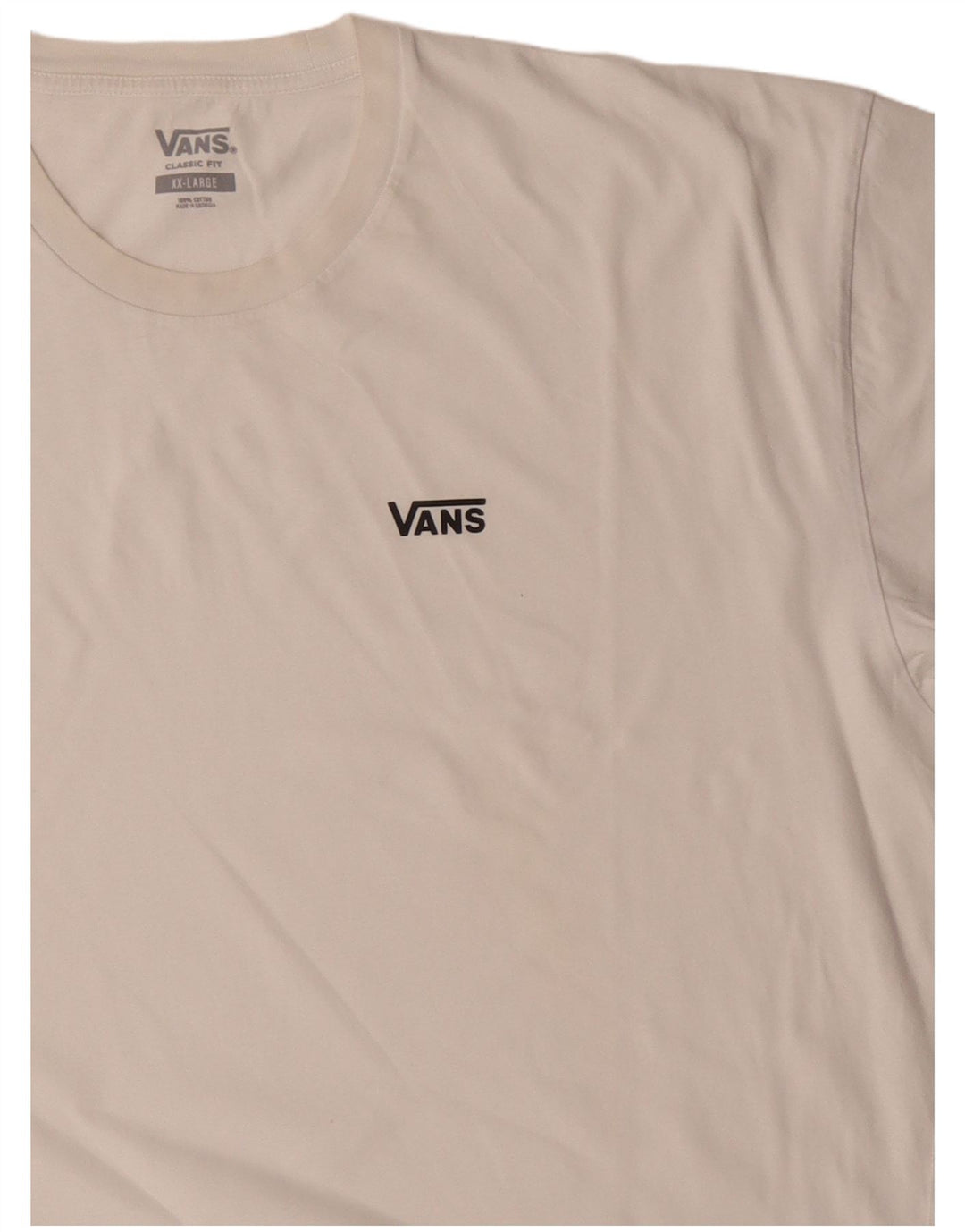VANS T-Shirt coupe classique pour hommes, haut 2XL en coton blanc