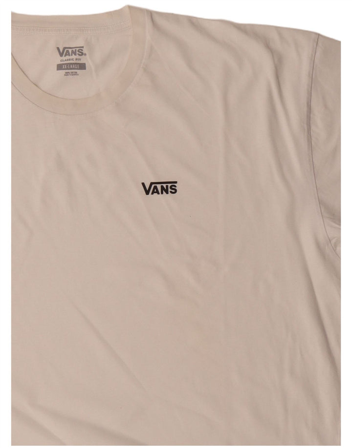 VANS T-Shirt coupe classique pour hommes, haut 2XL en coton blanc