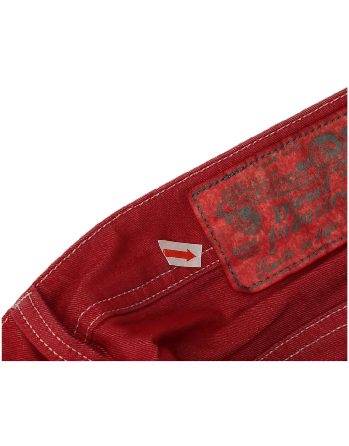 Diesel Jean Droit Safado W32 L29 Homme Rouge Coton