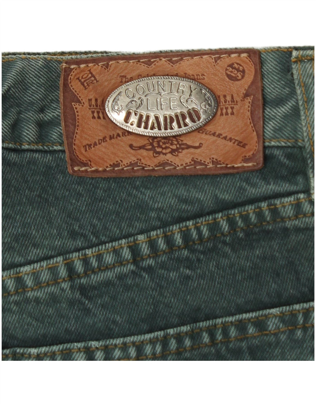 EL CHARRO Jean Droit Femme W31 L31 Vert Coton