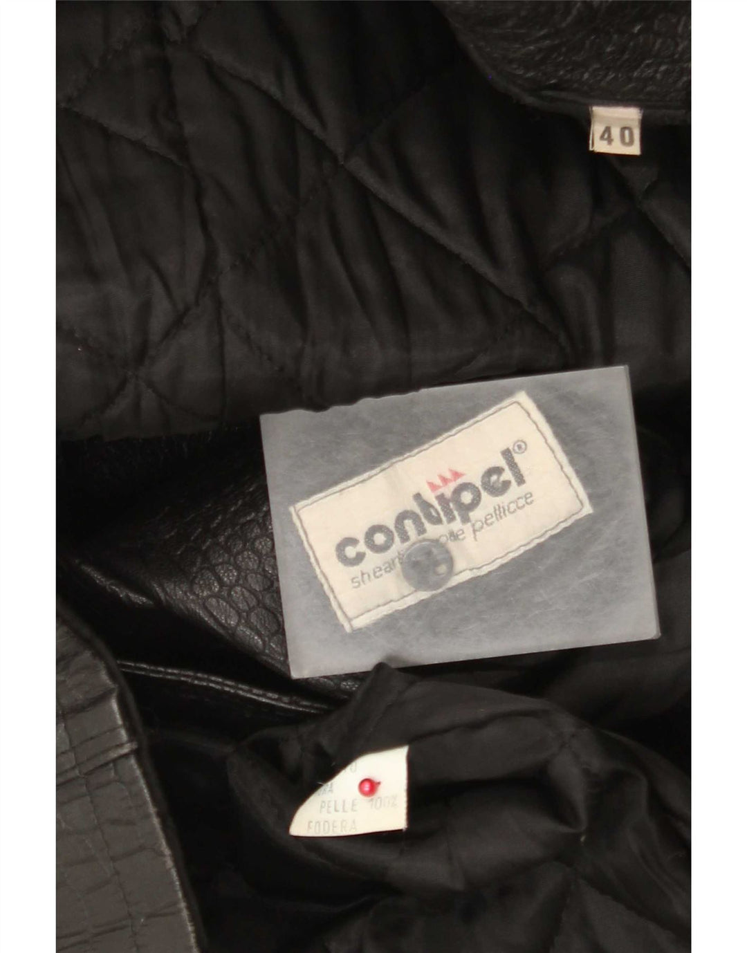 Conbipel Manteau Croisé Femme IT 40 Petit Imprimé Animal Noir