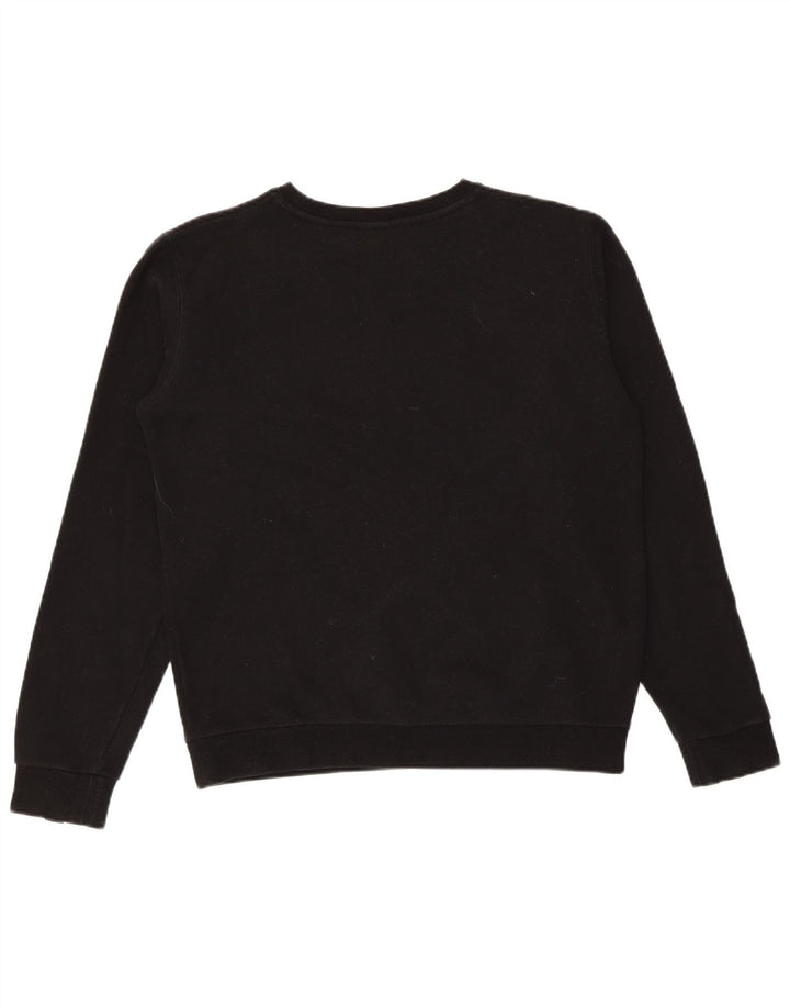 Ellesse Sweat-shirt surdimensionné graphique pour femme UK 8 Small Noir Coton