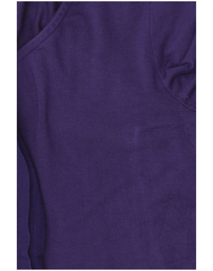 WHITE STUFF Haut à manches longues pour femme UK 10 Small Violet Viscose