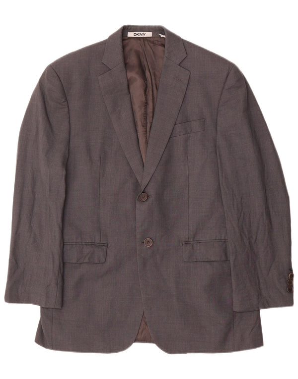 Dkny Veste Blazer 2 Boutons Homme UK 37 Petite Laine Grise
