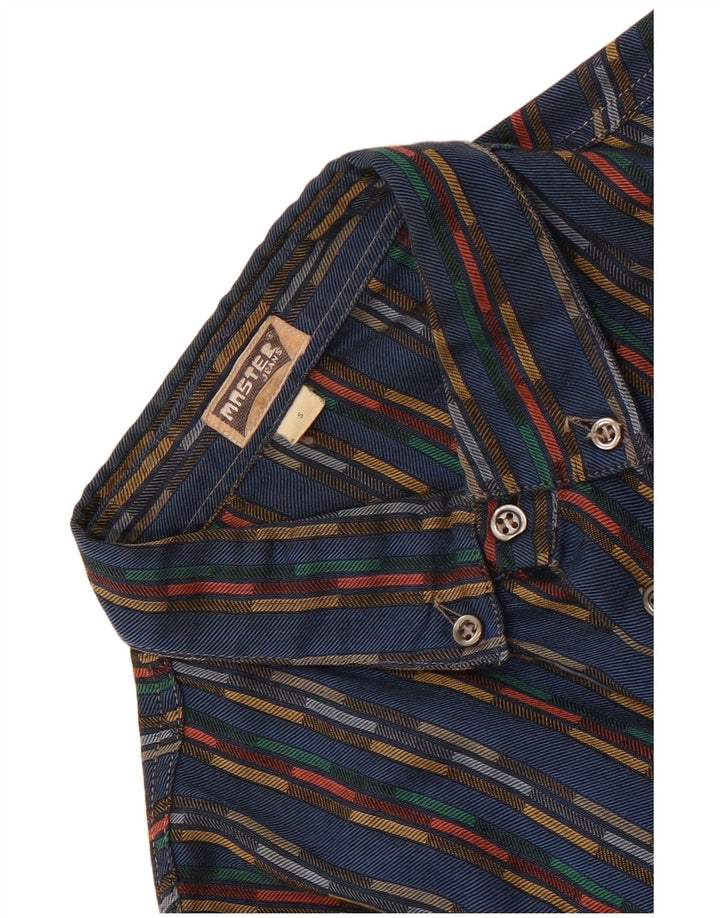 Chemise en flanelle Master pour hommes, petites rayures bleues