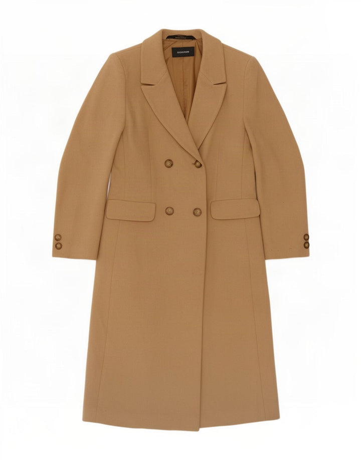 Marks & Spencer Manteau double boutonnage pour femme UK 10 Petite laine vierge beige