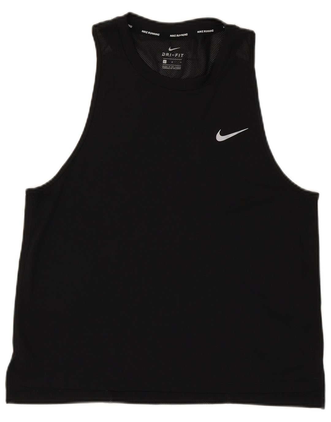 Nike Womens Dri Fit Débardeur UK 14 Large Noir Polyester