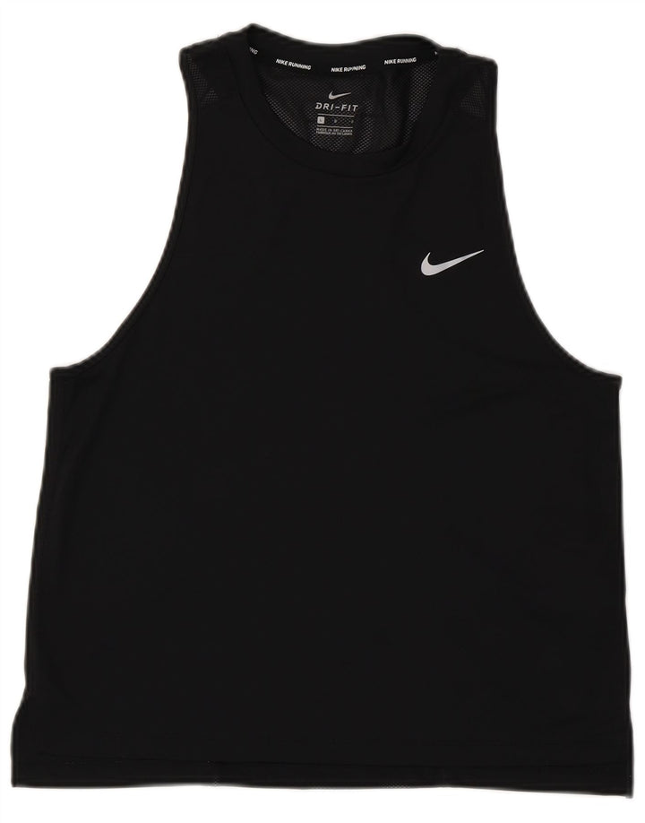 Nike Womens Dri Fit Débardeur UK 14 Large Noir Polyester