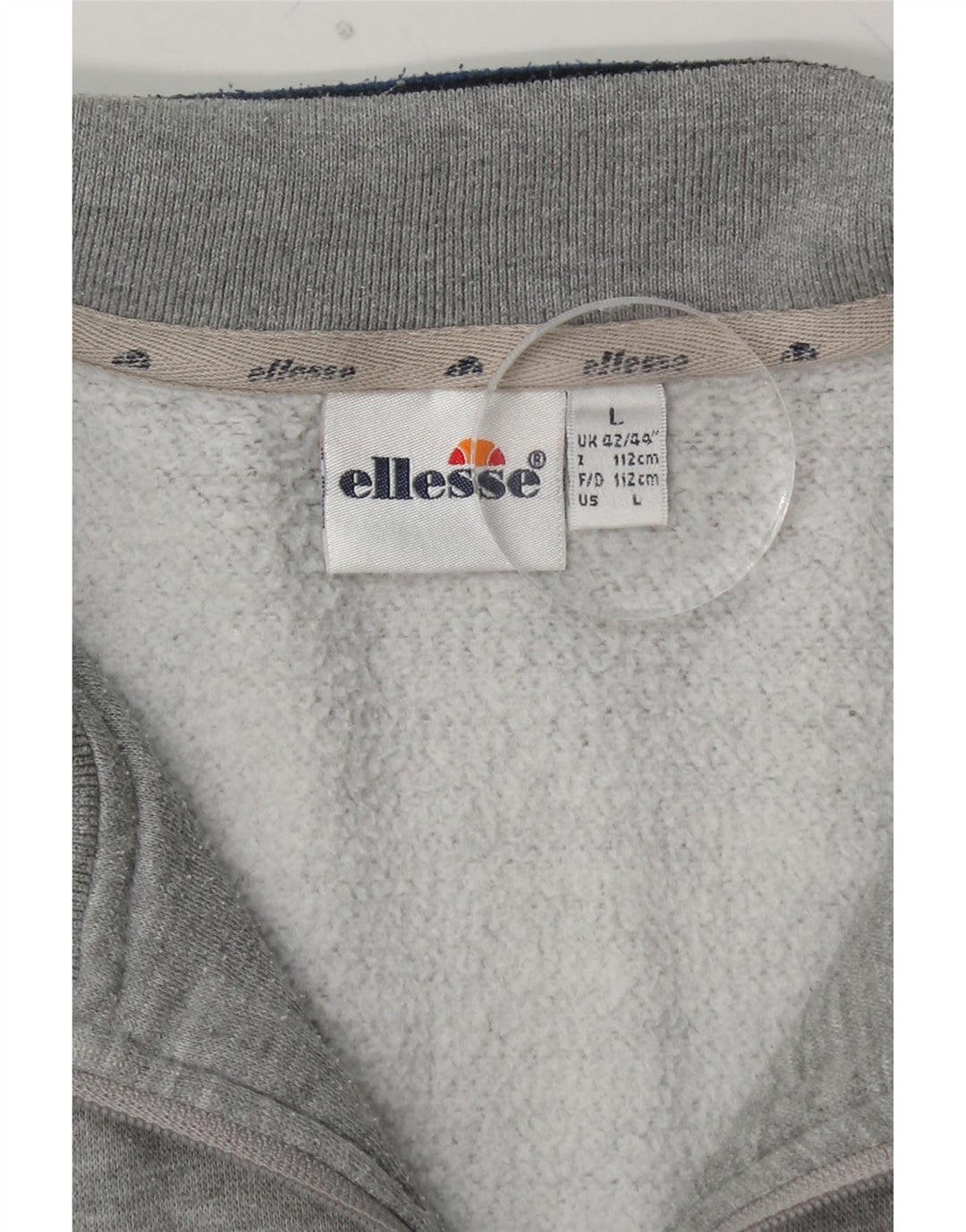 ELLESSE Veste de survêtement pour homme UK 42/44 Large Gris Colorblock
