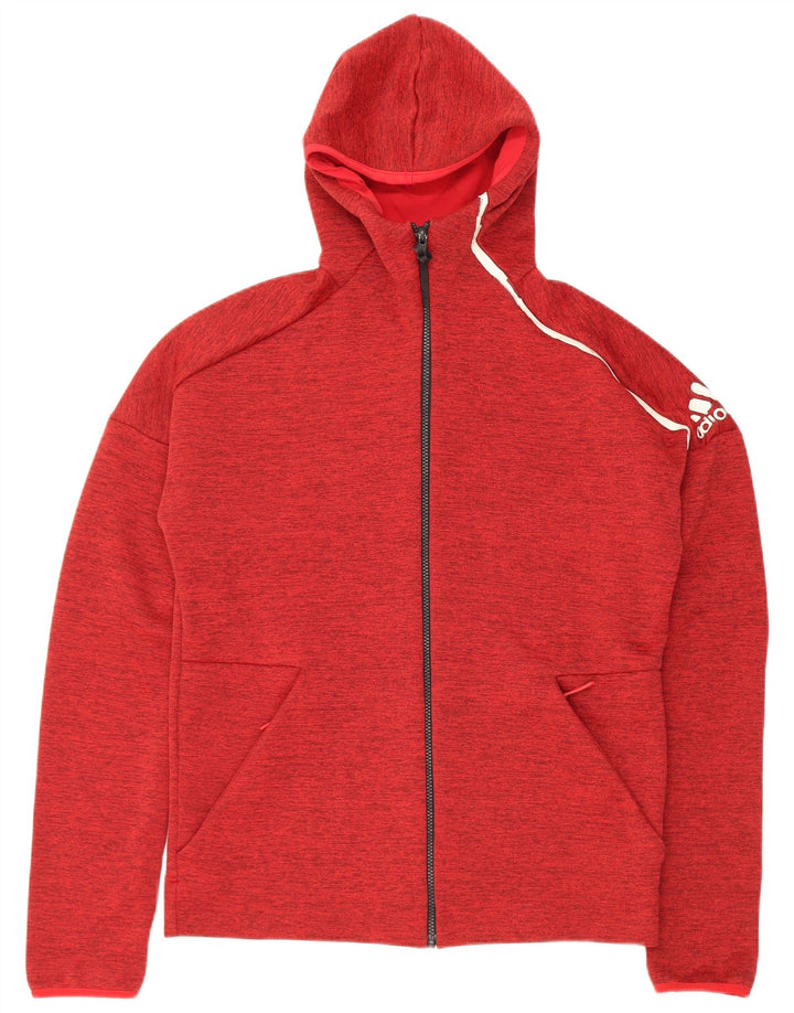 Adidas Veste de survêtement pour homme en polyester moucheté rouge moyen