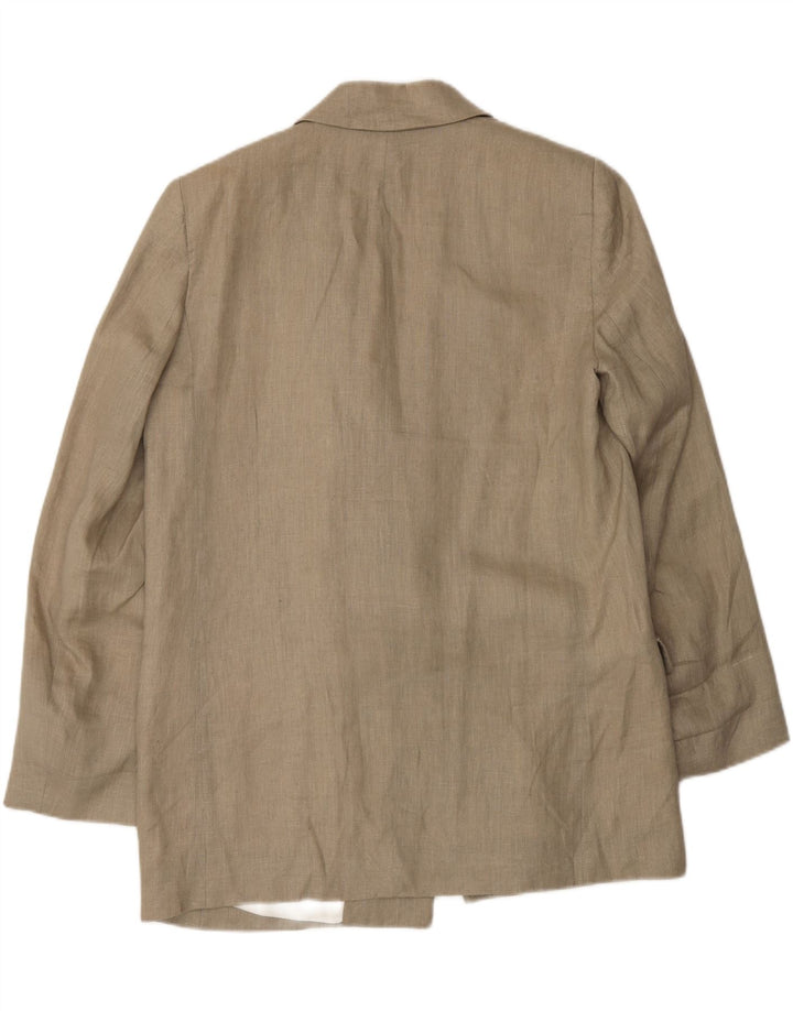 Zara Womens Open Blazer Jacket UK 16 Grand Lin Beige