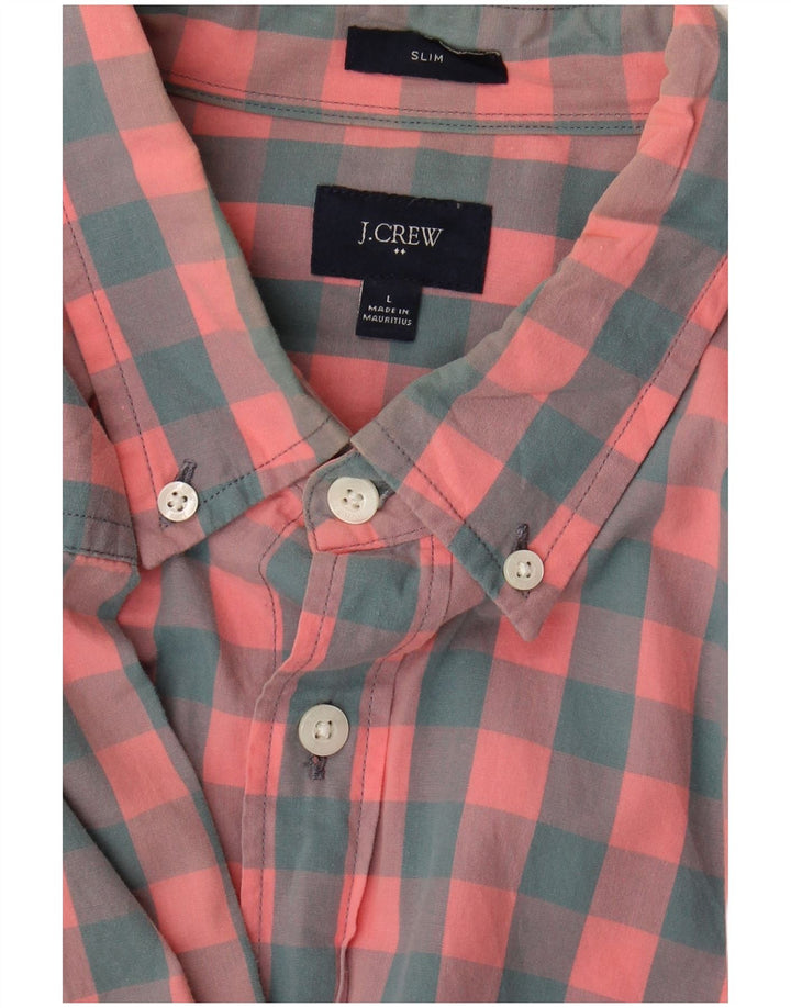 J. Crew Chemise Slim Homme Grand Vichy Rose