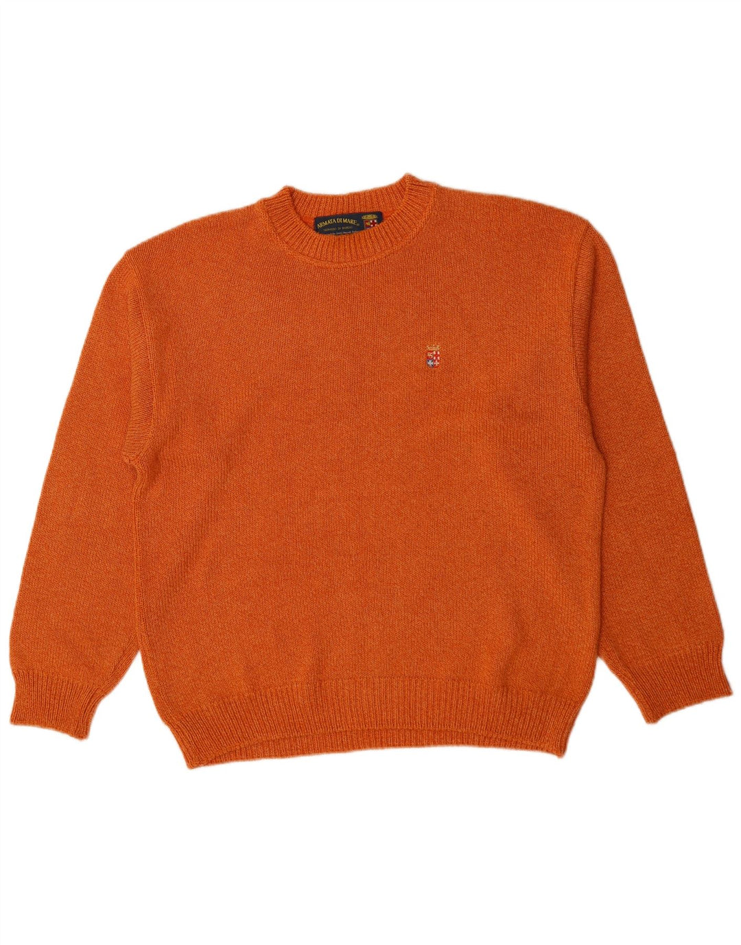Armata Di Mare Pull à col rond pour homme IT 52 Large Orange Coton