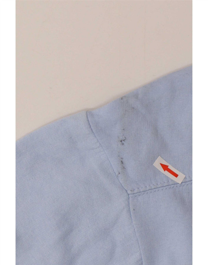 Zara Womens Crop Oversize Sweatshirt Jumper UK 10 Petit Bleu Polyester