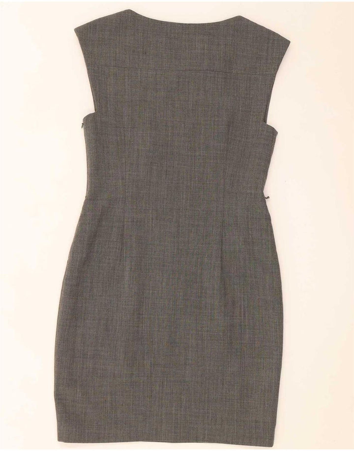 Ted Baker Robe fourreau sans manches pour femme Taille 2 Petit Polyester Gris