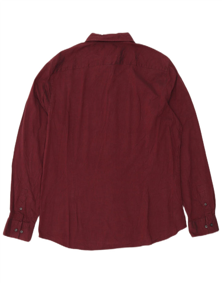 CALVIN KLEIN Chemise Ajustée Homme Large Bordeaux